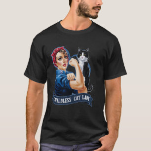 Kinderloze Kat Dames Design Rosie de Klinknagel T-shirt