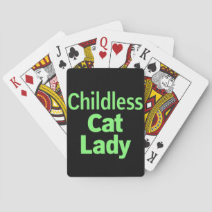 Kinderloze Kat Dames Grappige Stem 2024 Pokerkaarten