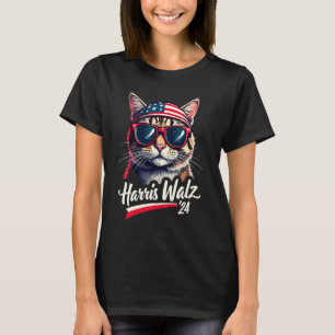 Kinderloze Kat Dames is Stemmend Harris Walz T-shirt