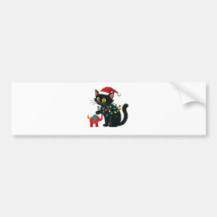 Kinderloze Kat Dames Kerstmis Kamala Trump Bumpersticker