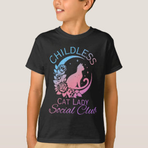 Kinderloze Kat Dames Sociale Club Meme Kat Kamala T-shirt