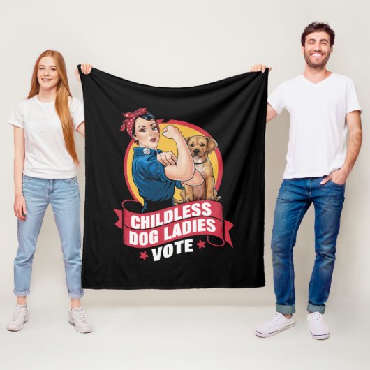 Kinderloze Kat Dames Stemmen Hond De Riveter Hond Fleece Deken (In situ)