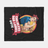 Kinderloze Kat Dames Stemmen Hond De Riveter Hond Fleece Deken (Voorkant (Horizontaal))