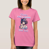 Kinderloze kat dames stemmen ook! Harris Walz 2024 T-shirt (Voorkant)