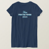 Kinderloze kat dames stemmen ook! Harris Walz 2024 T-shirt (Design achterkant)
