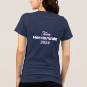 Kinderloze kat dames stemmen ook! Harris Walz 2024 Tri-Blend Shirt (Achterkant)