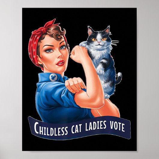 Kinderloze Kat Dames Stemmen Op Rosie Poster (Voorkant)