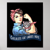 Kinderloze kat dames stemmen Rosie de Riveter Elec Poster (Voorkant)