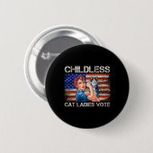 Kinderloze kat dames stemmen Rosie de Riveter Elec Ronde Button 5,7 Cm (Voorkant /achterkant)