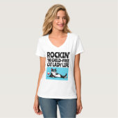 KINDERLOZE KAT DAMES T-SHIRTS (Voorkant volledig)