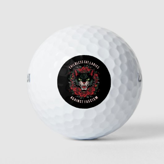 Kinderloze Kat Dames Tegen Fascisme Golfballen (Voorkant)