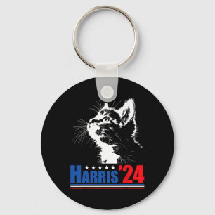 Kinderloze kat dames voor Kamala Harris 24 USA Ele Sleutelhanger