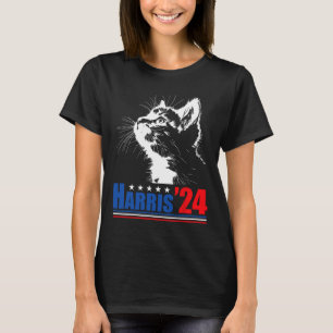 Kinderloze kat dames voor Kamala Harris 24 USA Ele T-shirt