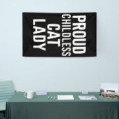 Kinderloze Kat Dames voor Kat Moeder Vrouwen Kat L Spandoek (Beurs)