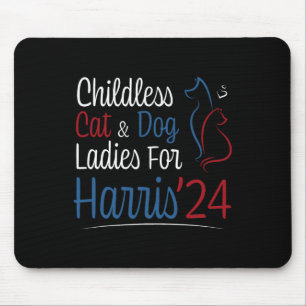 Kinderloze Kat Hond Dames T-shirt Voor Kamala Har Muismat