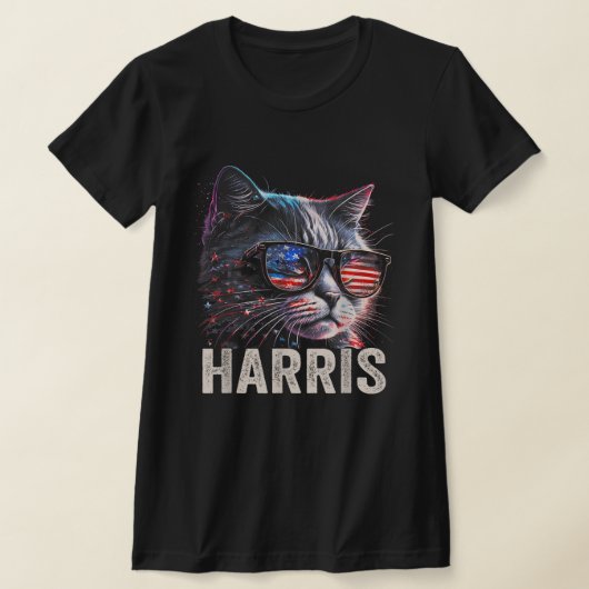 Kinderloze Kat Lady, Harris 2024 T-shirt (Laagn)