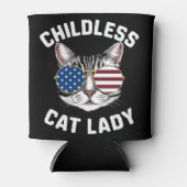 Kinderloze kat Lady Kamala Harris 2024 Blikjeskoeler (Voorkant)