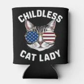 Kinderloze kat Lady Kamala Harris 2024 Blikjeskoeler (Achterkant)