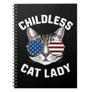 Kinderloze kat Lady Kamala Harris 2024 Notitieboek