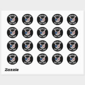 Kinderloze kat Lady Kamala Harris 2024 Ronde Sticker (Vel)