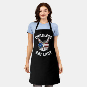 Kinderloze kat Lady Kamala Harris 2024 Schort
