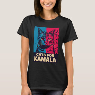 Kinderloze Kat Lady Stemt Kamala Harris 2024 T-shirt