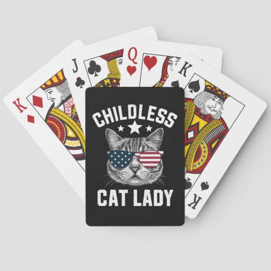 Kinderloze Kat Vrouw 2024  Pokerkaarten (Achterkant)