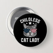 Kinderloze Kat Vrouw 2024  Ronde Button 7,6 Cm (Voorkant /achterkant)