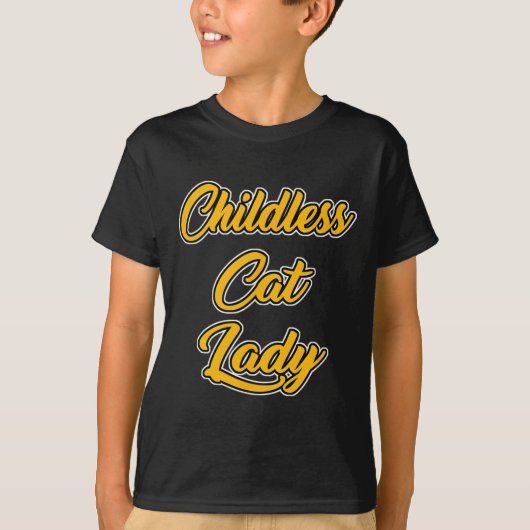 Kinderloze Kat Vrouw Funny Design  T-shirt (Voorkant)