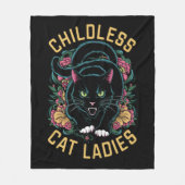 Kinderloze Katten Dames 2024 Feministisch Fleece Deken (Voorkant)