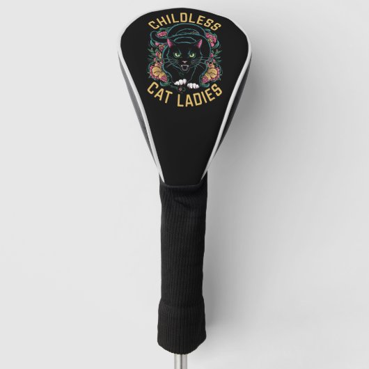 Kinderloze Katten Dames 2024 Feministisch Golfheadcover (Voorkant)