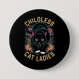 Kinderloze Katten Dames 2024 Feministisch Ronde Button 7,6 Cm