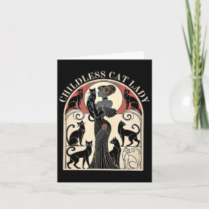 Kinderloze Katten Dames Katten Karma Retro Grappig Kaart