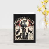 Kinderloze Katten Dames Katten Karma Retro Grappig Kaart (Gele Bloem)