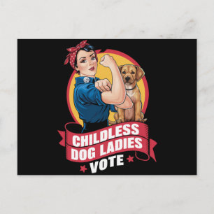 Kinderloze Katten Dames Stemmen Hond De Riveter Ho Briefkaart