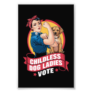 Kinderloze Katten Dames Stemmen Hond De Riveter Ho Foto Afdruk