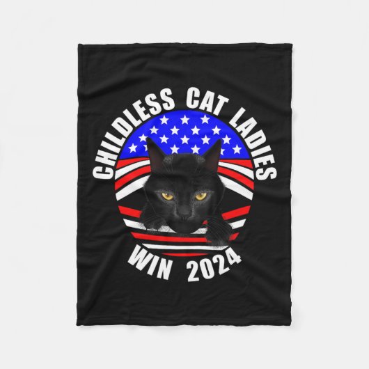 Kinderloze Katten Dames Winnen 2024 Fleece Deken (Voorkant)