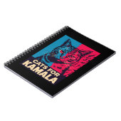 Kinderloze kattendame stemt Kamala Harris 2024 Notitieboek (Linkerzijde)