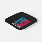 Kinderloze kattendame stemt Kamala Harris 2024 Papieren Bordje (Gebogen)