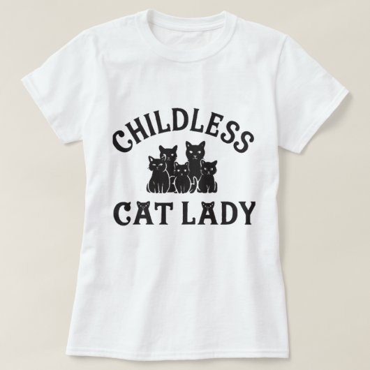 kinderloze kattendame t-shirt (Design voorkant)