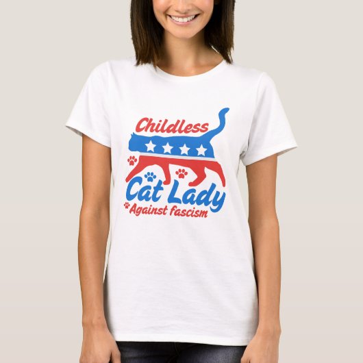 kinderloze kattendame t-shirt (Voorkant)