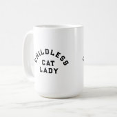 Kinderloze kattendame, vet type koffiemok (Voorkant links)