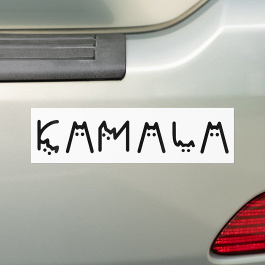 kinderloze kattendame voor Kamala Harris President Bumpersticker (Op auto)