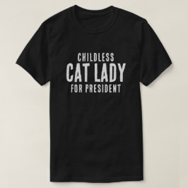 Kinderloze kattendame voor president Kamala Harris T-shirt