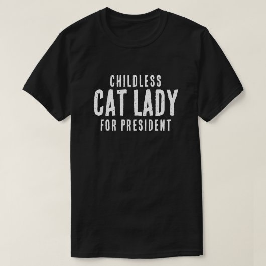 Kinderloze kattendame voor president Kamala Harris T-shirt (Design voorkant)