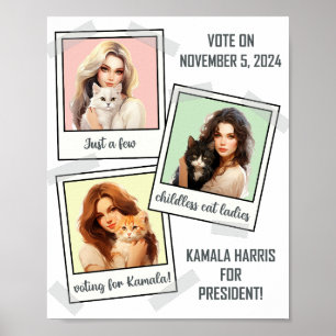 KINDERLOZE KATTENDAMES POSTER