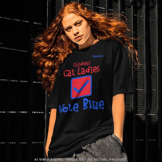 Kinderloze Kattendames stemmen blauw Harris / Walz T-shirt