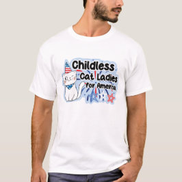Kinderloze Kattendames voor Amerika Kamala 2024 T-shirt