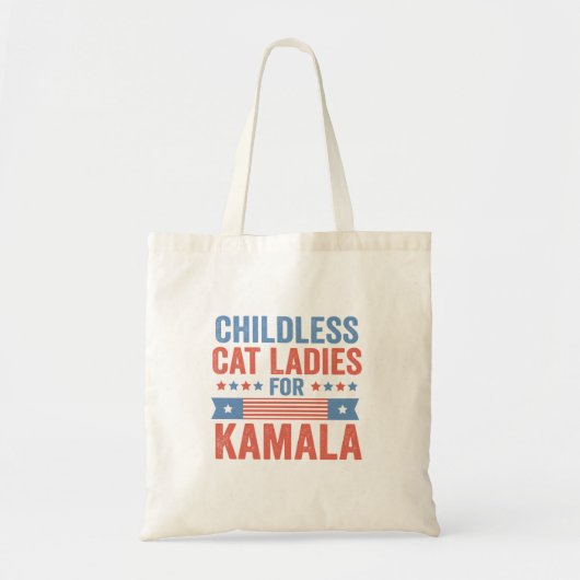 Kinderloze Kattendames voor Kamala 2024 Tote Bag (Voorkant)