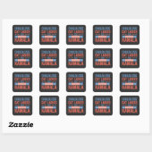 Kinderloze Kattendames voor Kamala 2024 Vierkante Sticker (Vel)